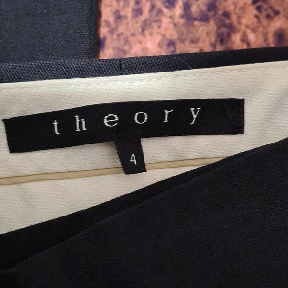 Theory Black Wide Leg Pants Size 4 - Picture 3 of 4